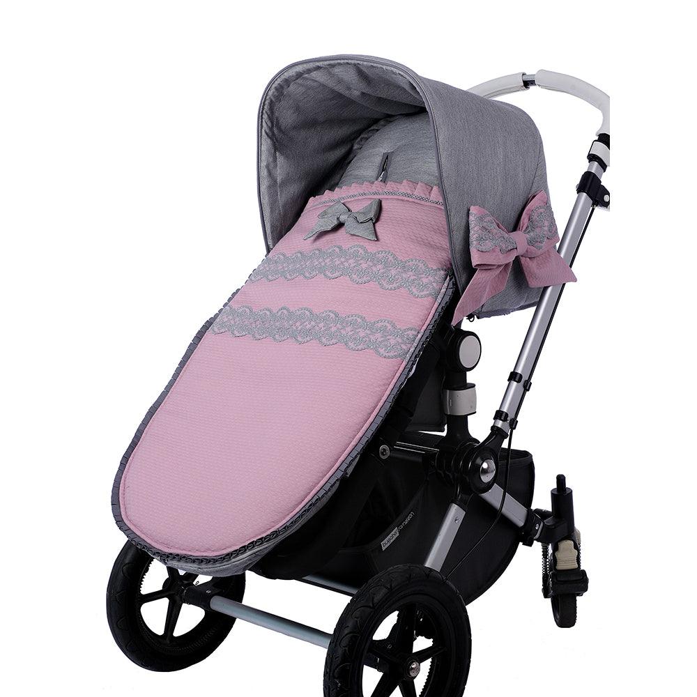 Saco Silla Invierno Paseo Bebé a Medida 113 Puntillas Maquillaje Bebiti by Nanetes - Nanetes #